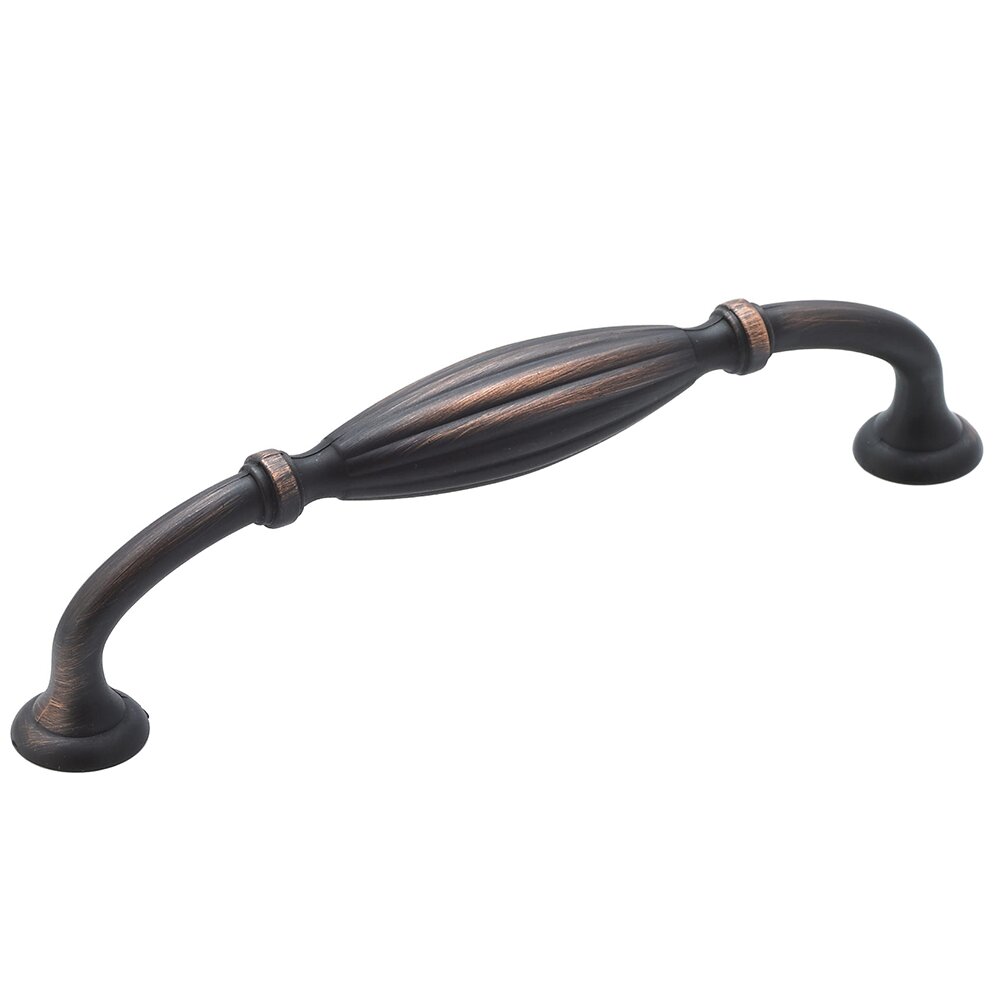 5" Centers Indian Drum Pull in Brushed Oil Rubbed Bronze