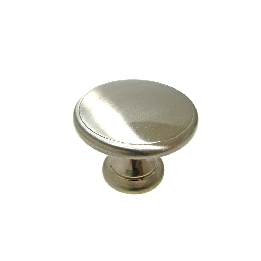 1 3/4" Diameter Knob with Beveled Accent in Brushed Nickel