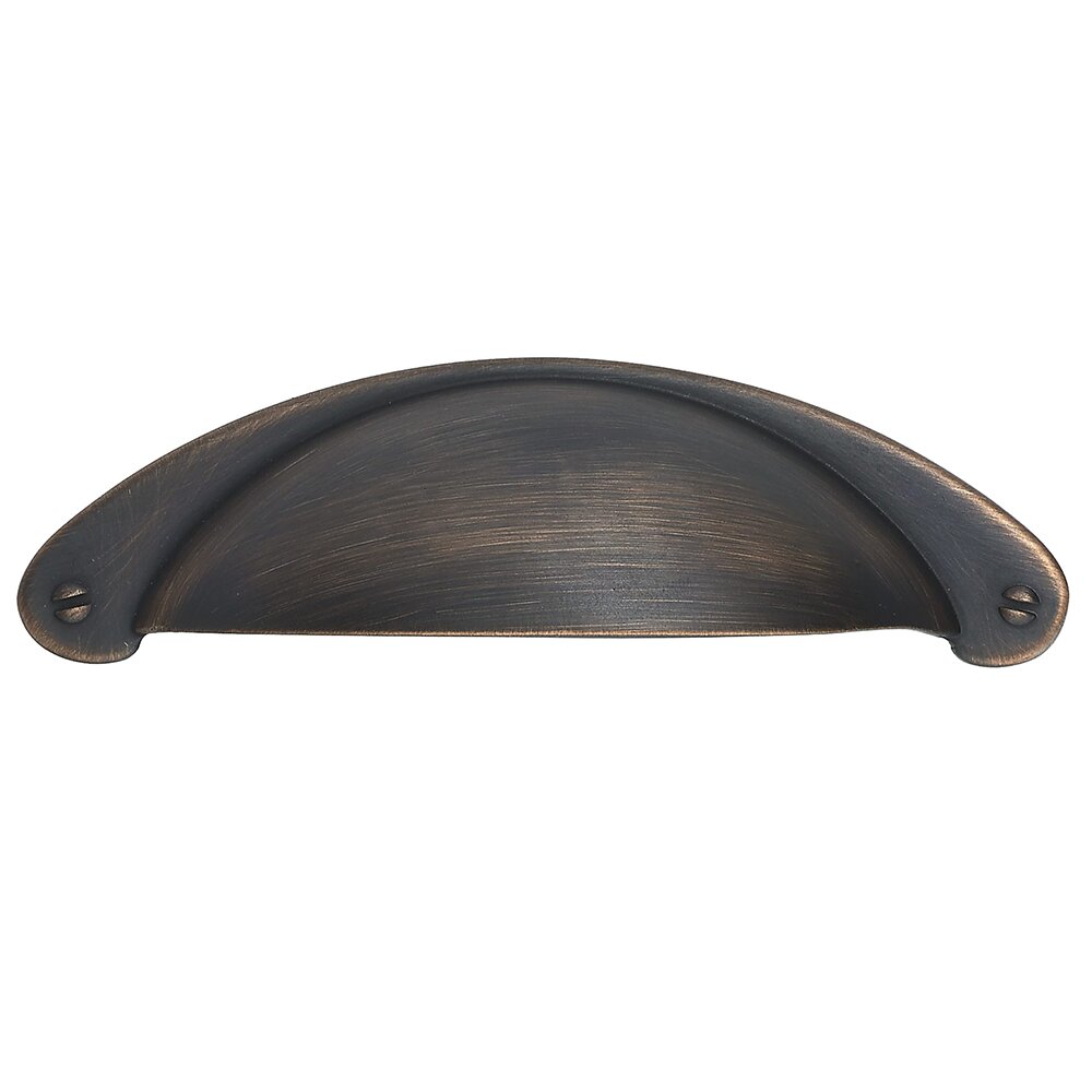 3" Centers Cup Pull In Brushed Oil Rubbed Bronze