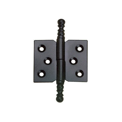 3" Long Left Handed Mortise Hinge with Ball Tip Finial in Black