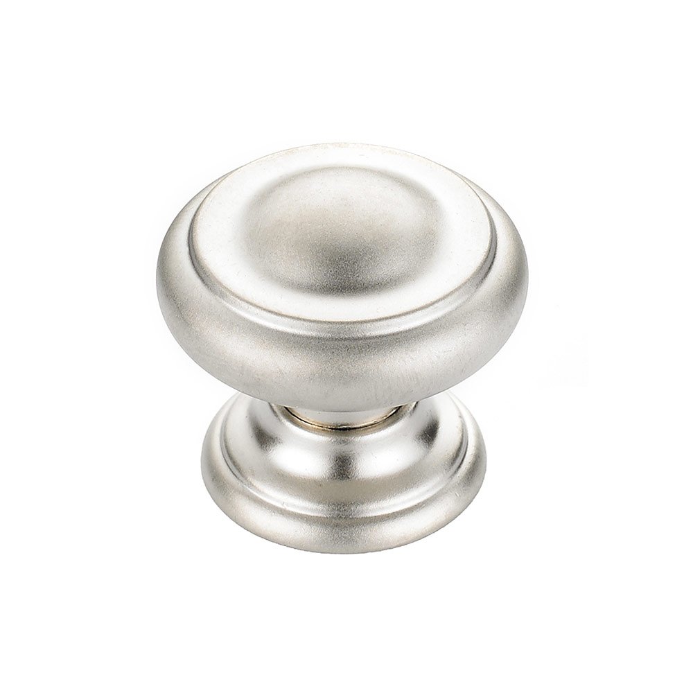 1 1/8" Diameter Button Top Knob in Matte Nickel