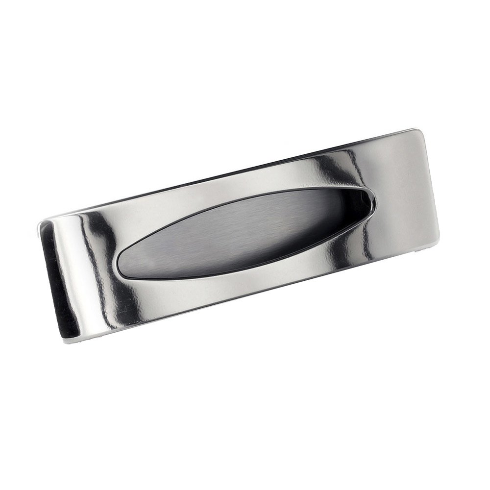 3 3/4" Centers Recessed Pull In Polished Nickel