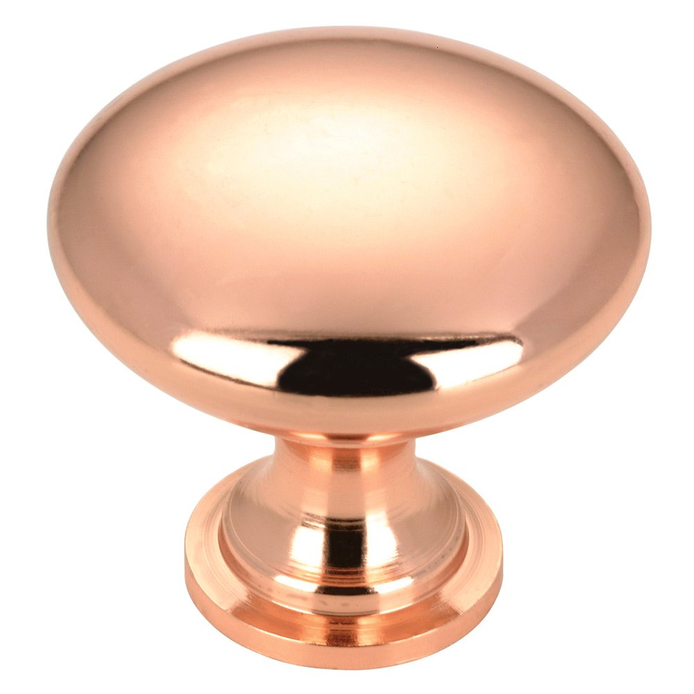 1 3/16" Round Contemporary Knob in Polished Copper