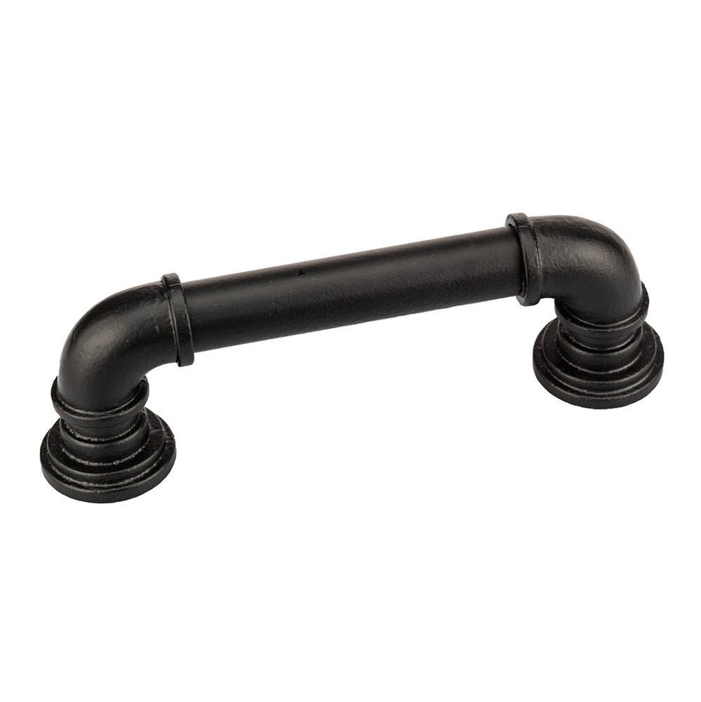 6 5/16" Centers Forged Iron Pull In Matte Black