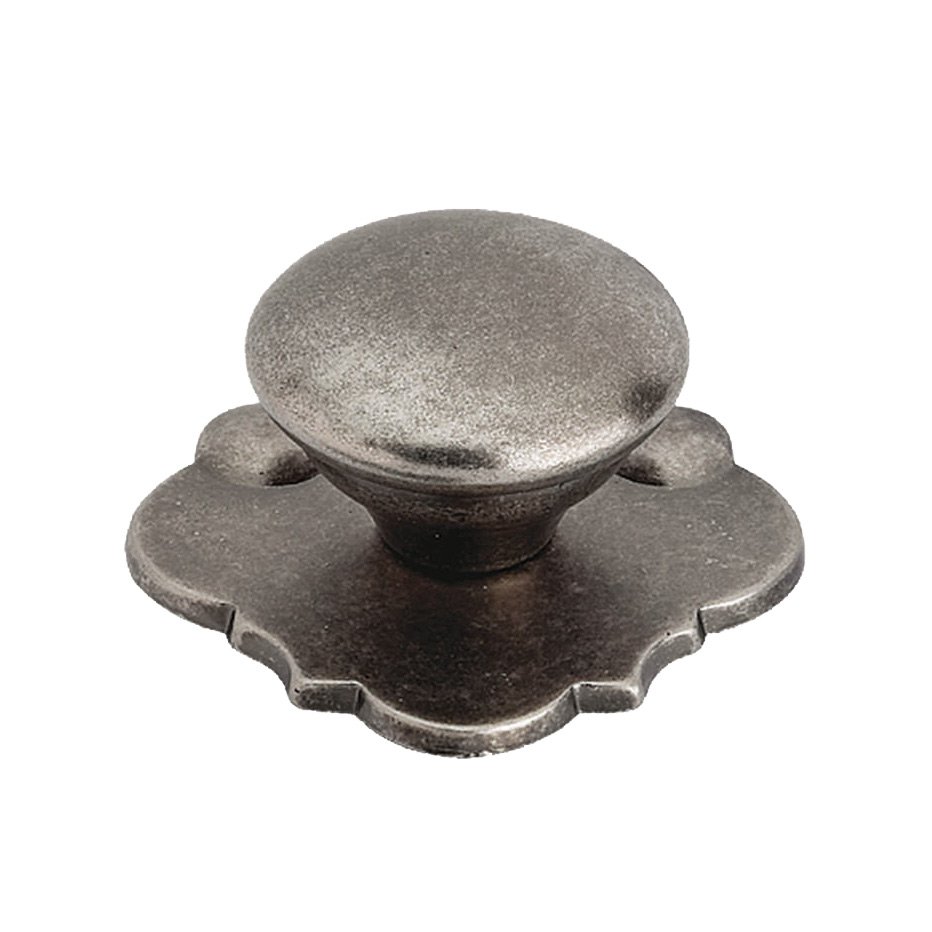 1 27/32" Long Traditional Brass Knob in Faux Iron
