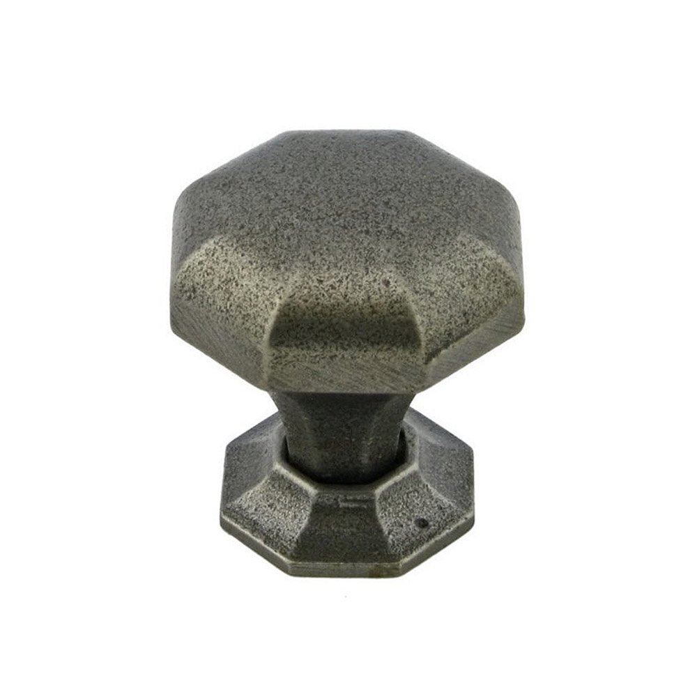 1 1/4" Round Transitional Cast Iron Knob in Natural Iron