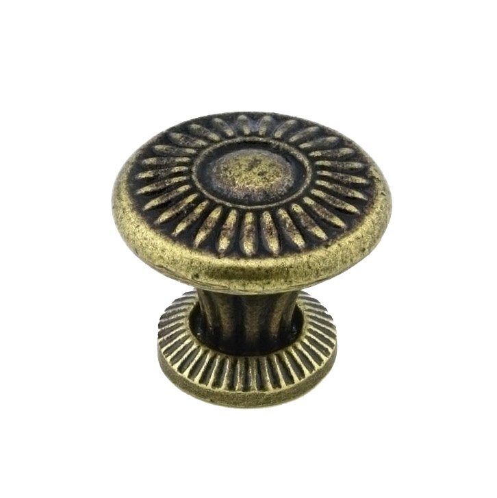 1 1/4" Round Traditional Cast Iron Knob in English Bronze