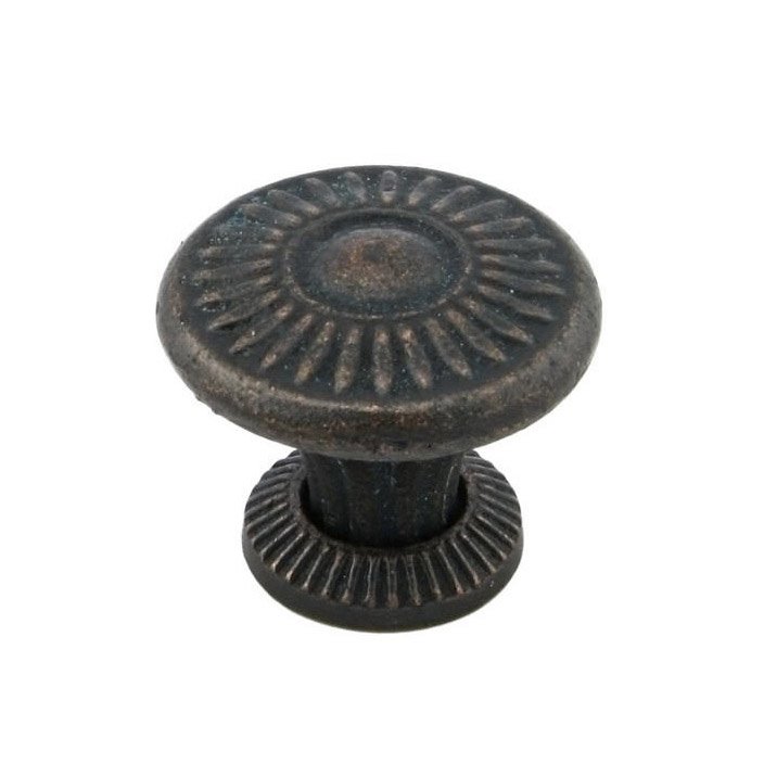 1 1/4" Round Traditional Cast Iron Knob in Florentine Bronze