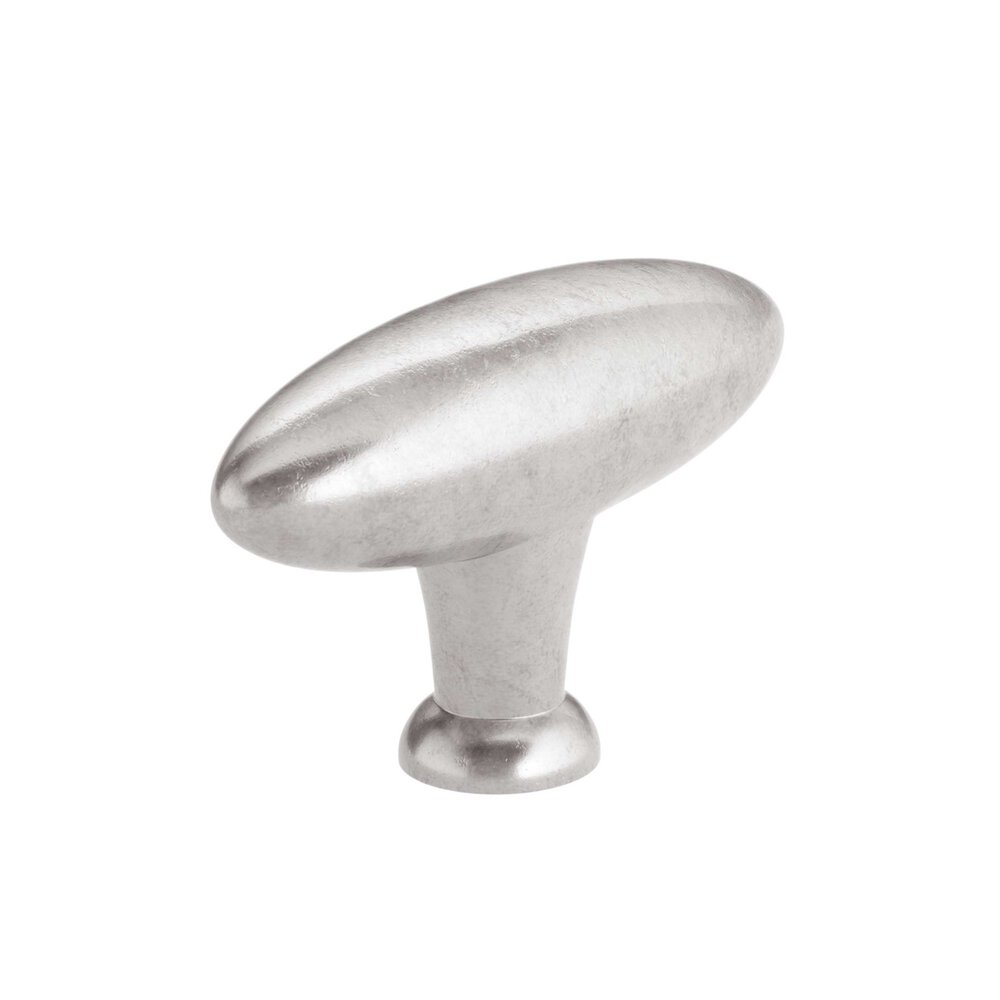 2 9/32" Long Traditional Iron Knob in Newcastle Antique Polished Nickel