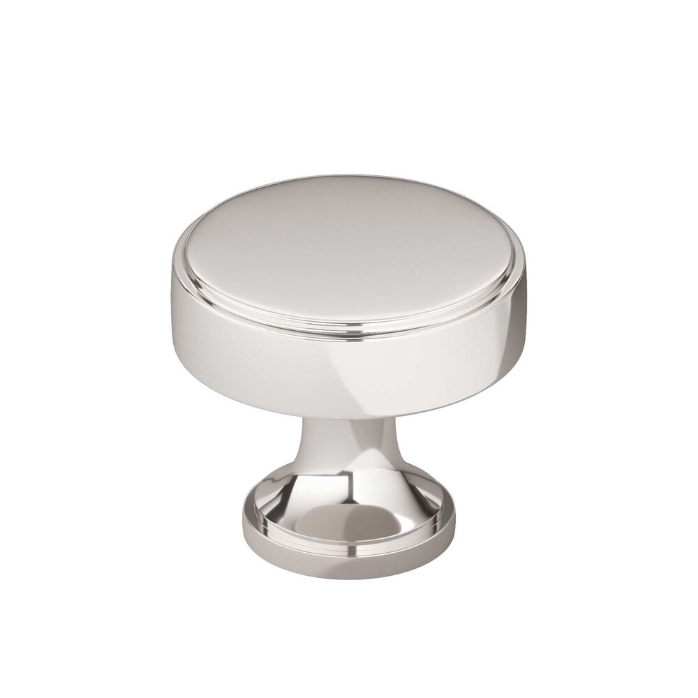 1 9/16" Round Transitional Knob in Polished Nickel