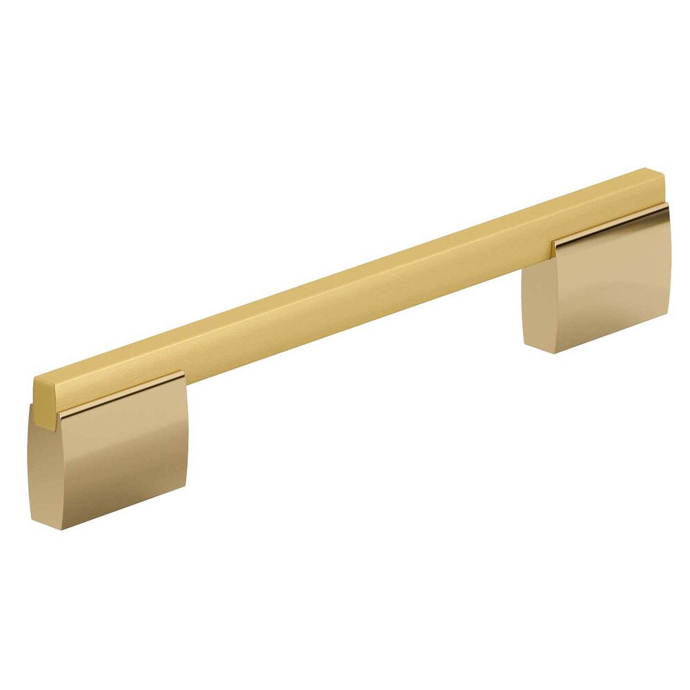 7 9/16" Center Handle in Metallic Gold and Brushed Gold