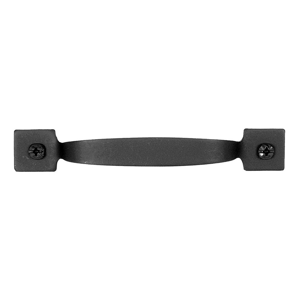 4 1/8" Center Handle in Matte Black and Wrought Iron
