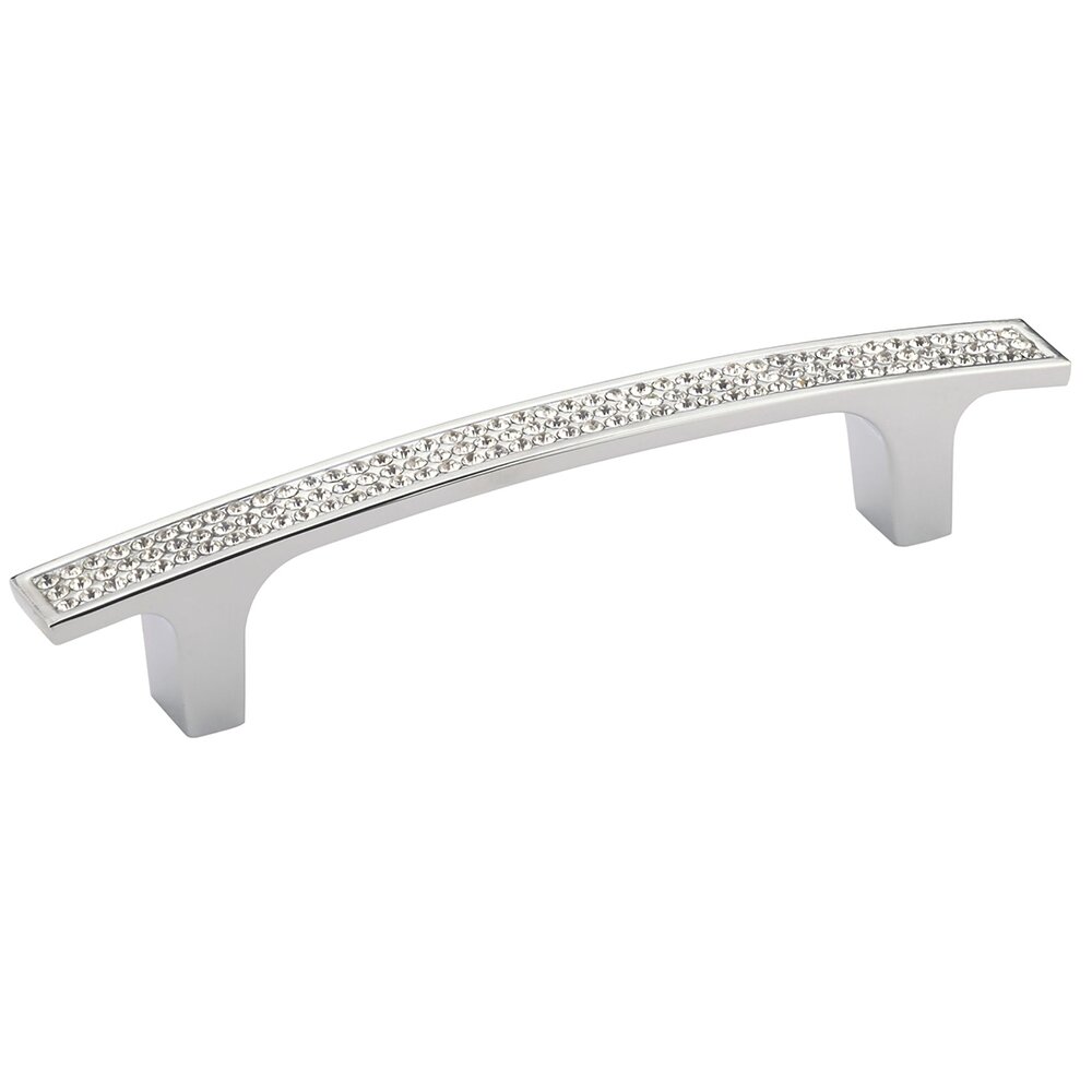 3 3/4" Center Vence Handle in Crystal and Chrome