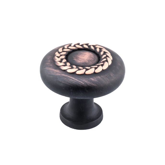 1 7/32" Round Traditional Knob in Brushed Oil Rubbed Bronze
