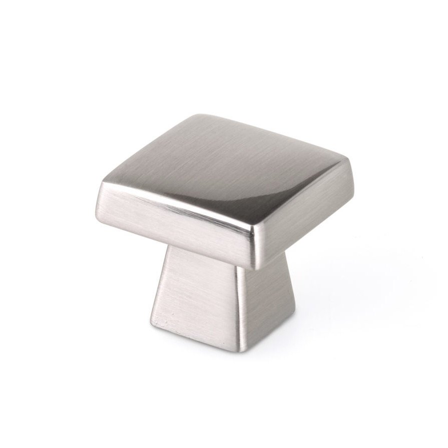 1 5/32" Long Contemporary Knob in Brushed Nickel