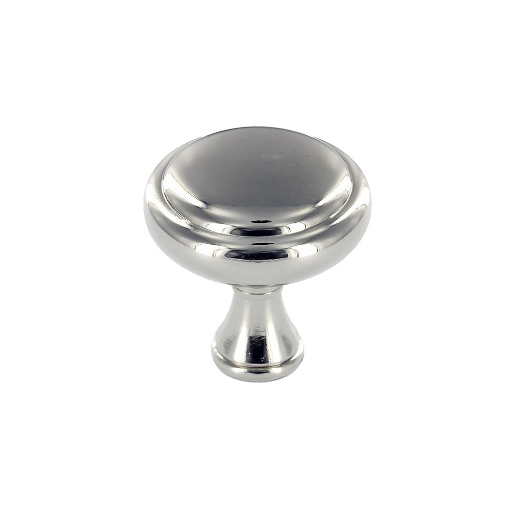 1 1/4" Round Traditional Knob in Polished Nickel