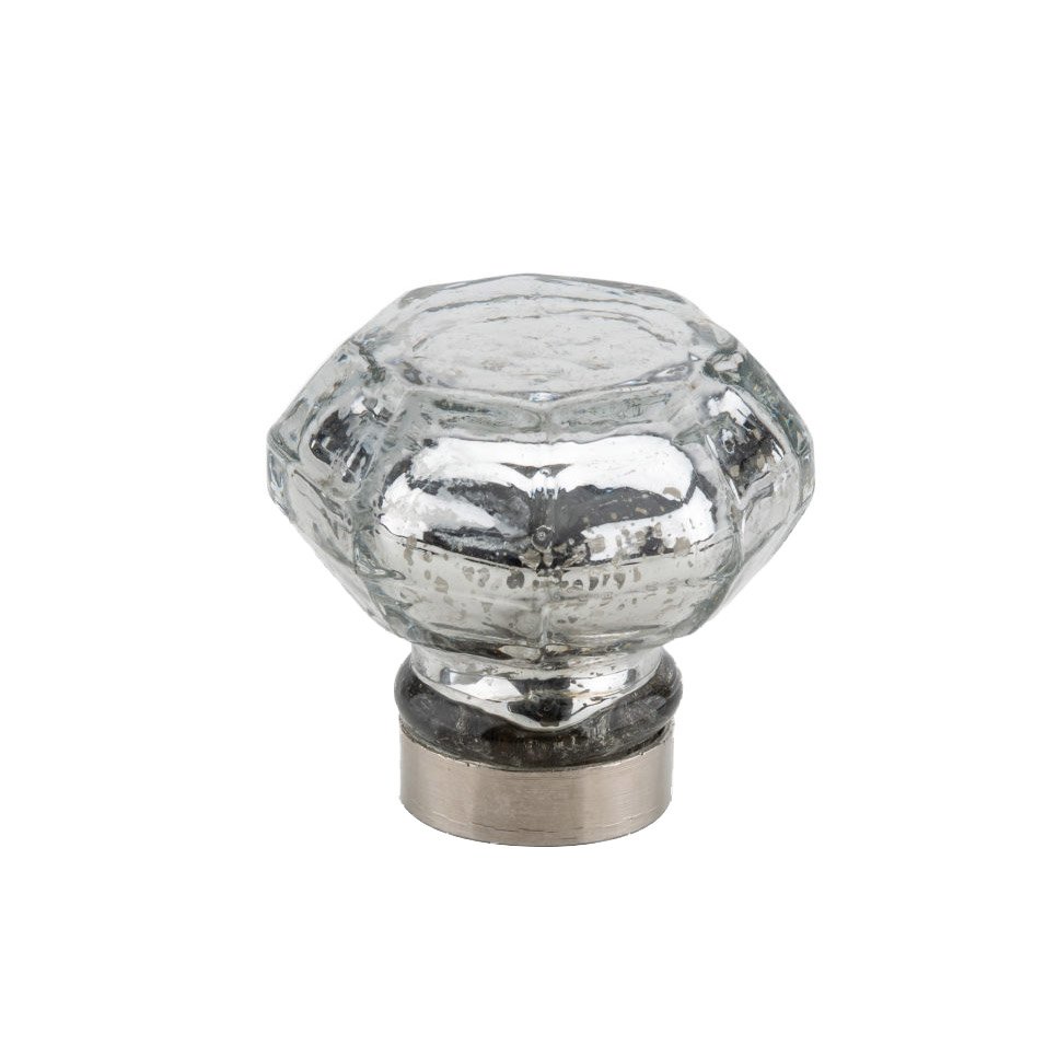 1 23/32" Round Eclectic Glass Knob in Antique Mirror