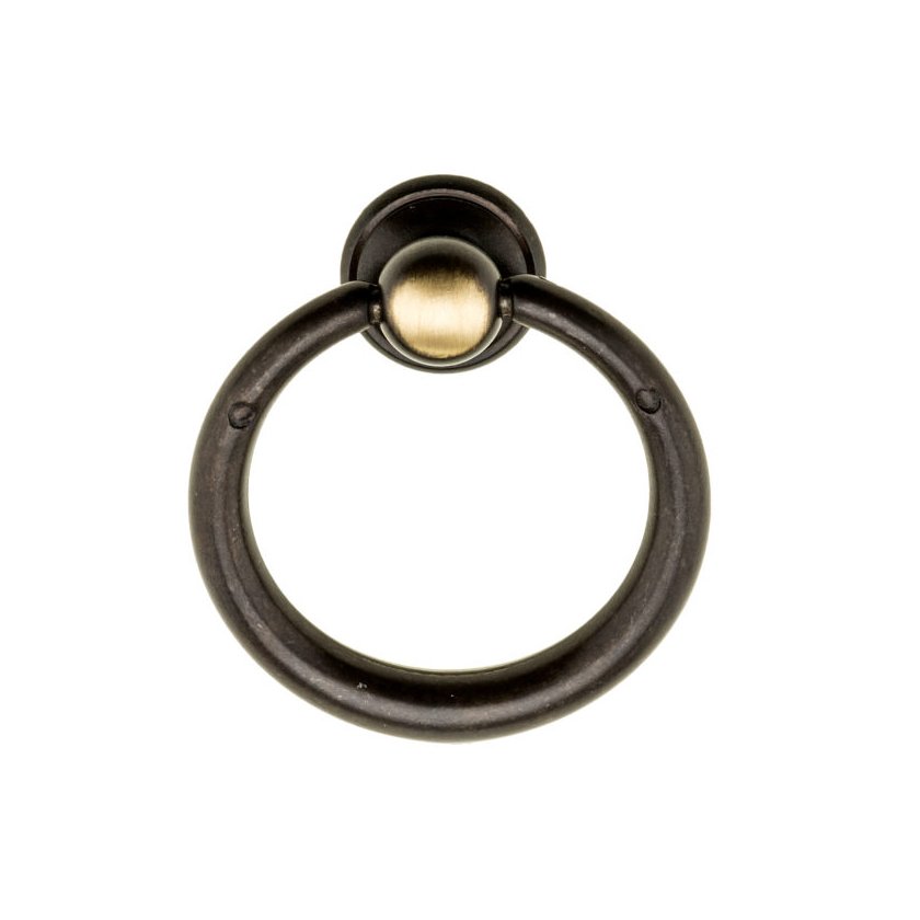 1 9/16" Round Traditional Brass Ring Pull in Satin Bronze