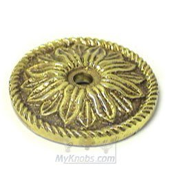 Flower Backplate in Polished Brass