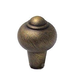 1" Solid Round Knob with Tip in Antique English