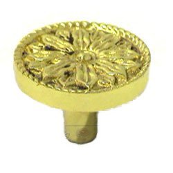 Flower Knob in Polished Brass