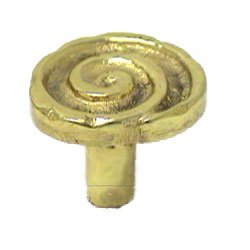 Swirl Knob in Polished Brass