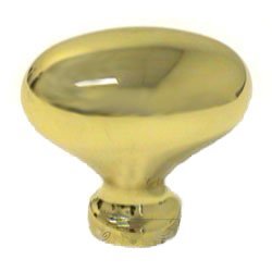 Oval Knob in Polished Brass