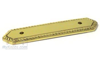 3" Center Rope Backplate in Polished Brass