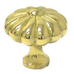 Large Melon Knob in Polished Brass