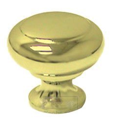 Hollow Two Step Knob in Polished Brass
