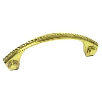 3 1/2" Center Rope Pull in Polished Brass