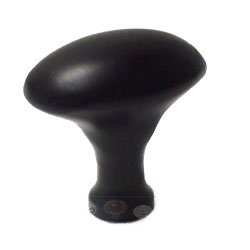 1 1/4" Oval Knob in Black