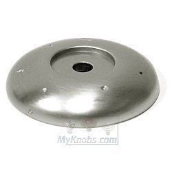 Round Distressed Backplate in Satin Nickel