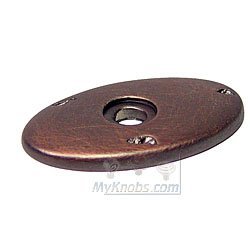 Distressed Oval Backplate in Distressed Copper