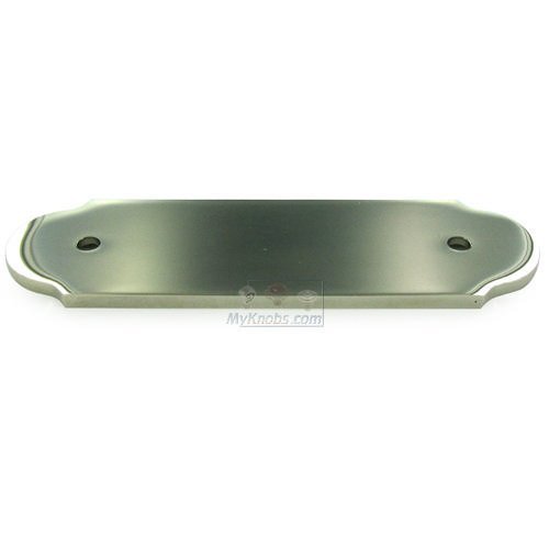 3" Centers Smooth Backplate In Polished Nickel