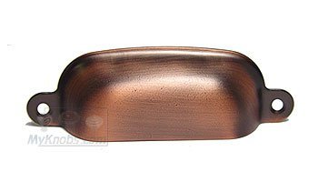 Flat Box Cup Pull in Distressed Copper