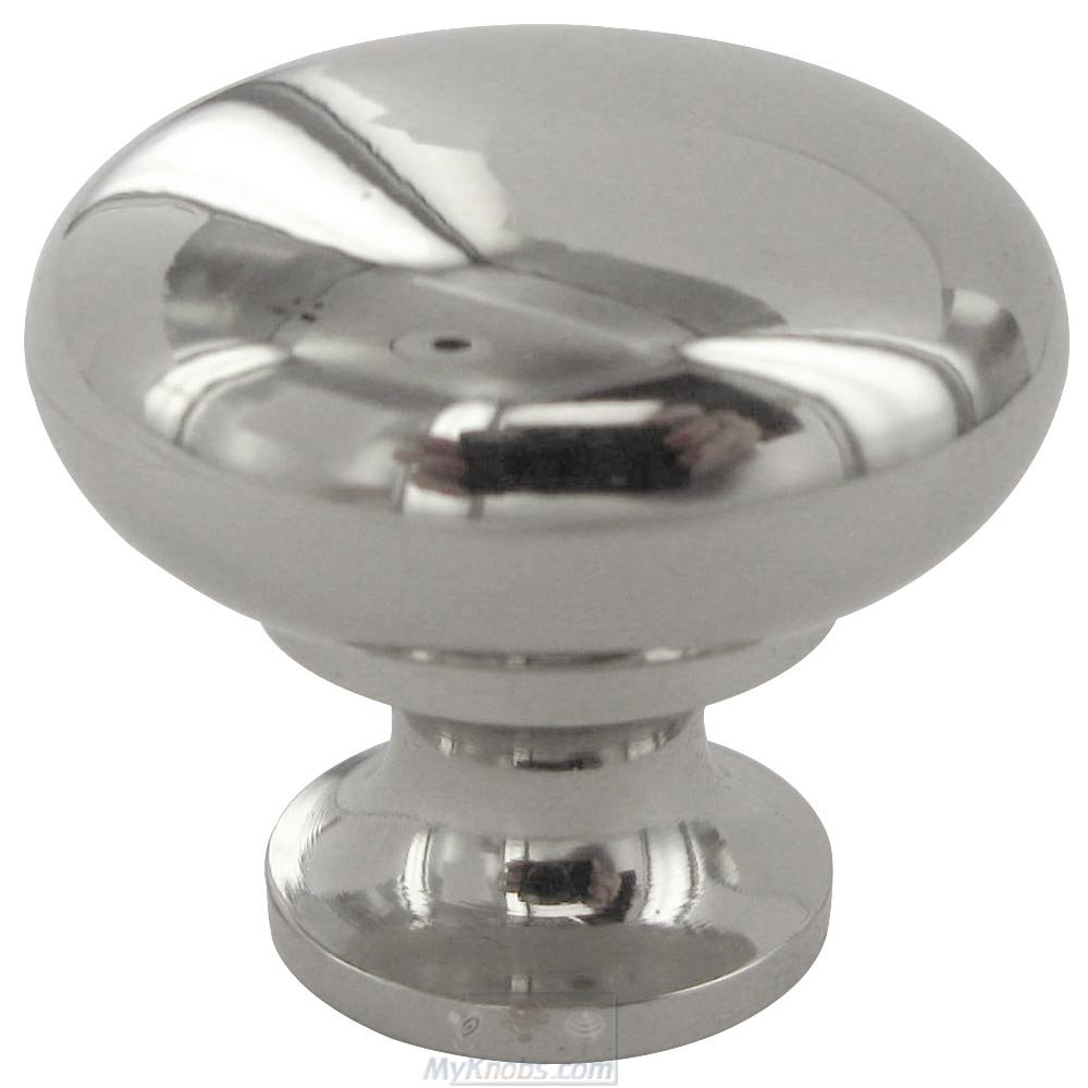 1 1/4" Diameter Thin Mushroom Knob in Polished Nickel