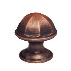 Contoured Dome Knob in Distressed Copper