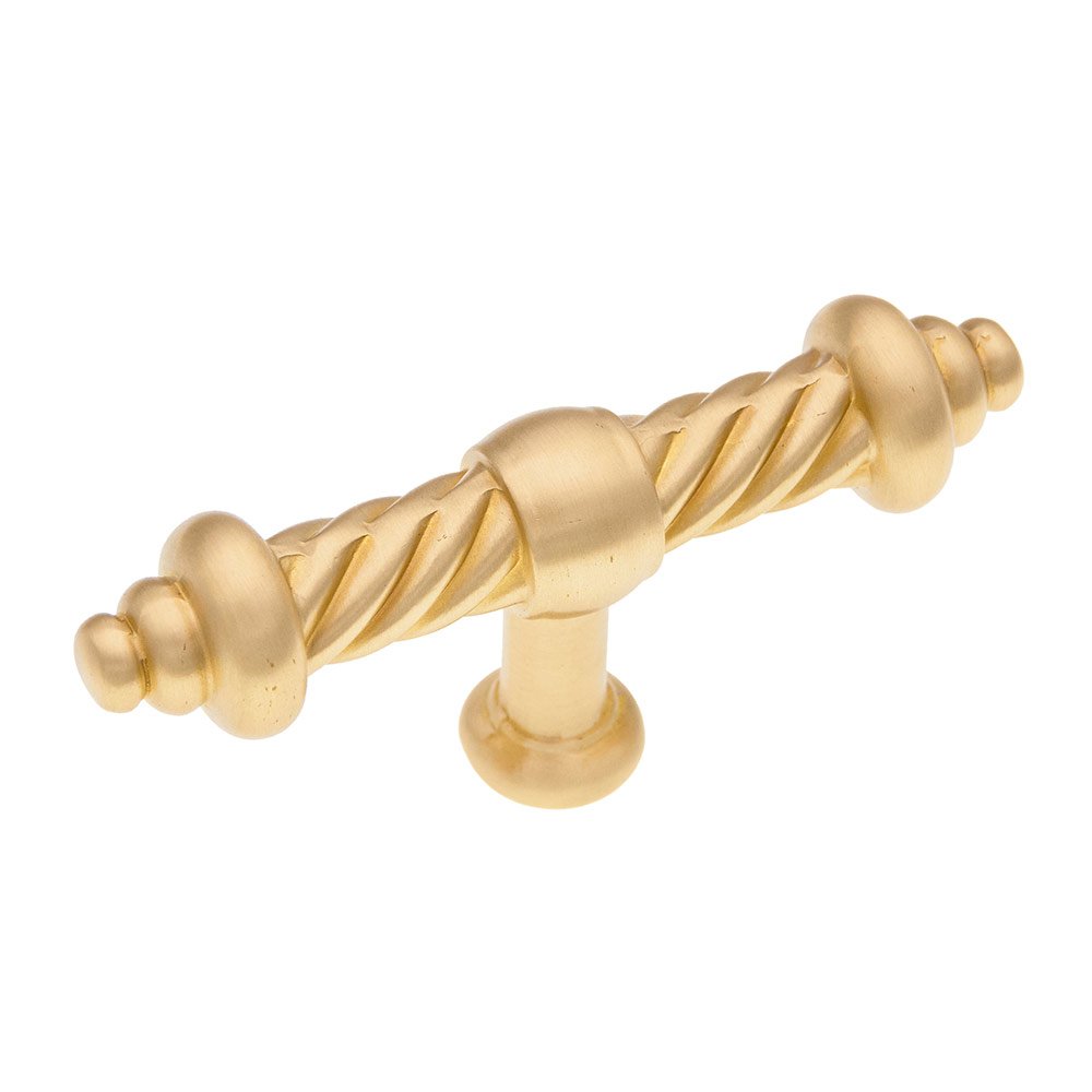 Large Twisted Knob in Satin Brass