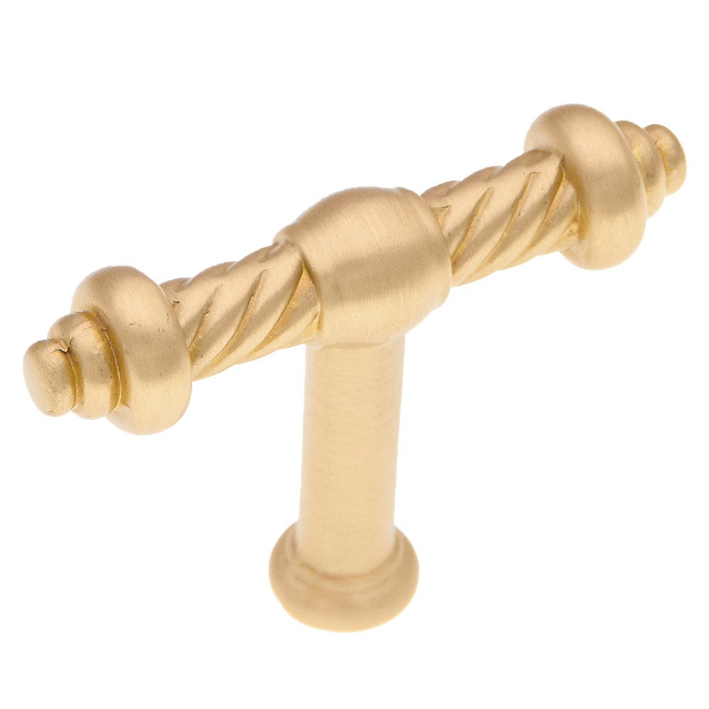 Small Twisted Knob in Satin Brass