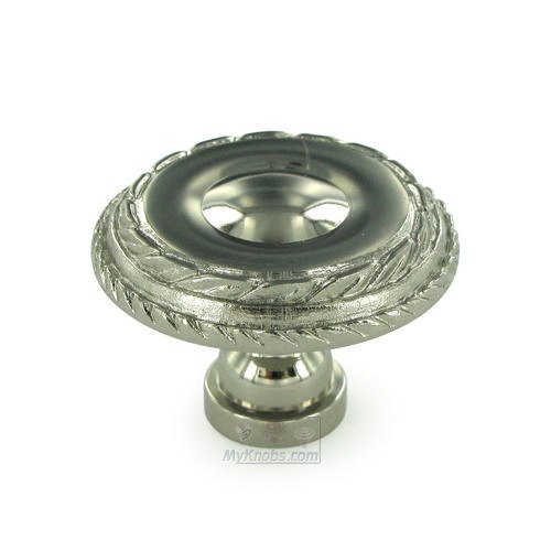 1 1/2" Double Roped Knob In Polished Nickel
