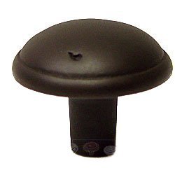 Distressed Mushroom Knob with Ring Edge Knob in Oil Rubbed Bronze