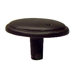 Distressed Heavy Oval Knob with Ring Edge in Oil Rubbed Bronze