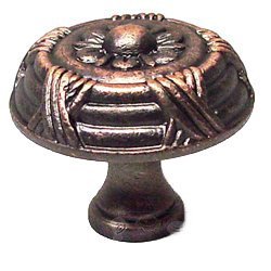 Large Crosses and Petals Knob in Distressed Copper