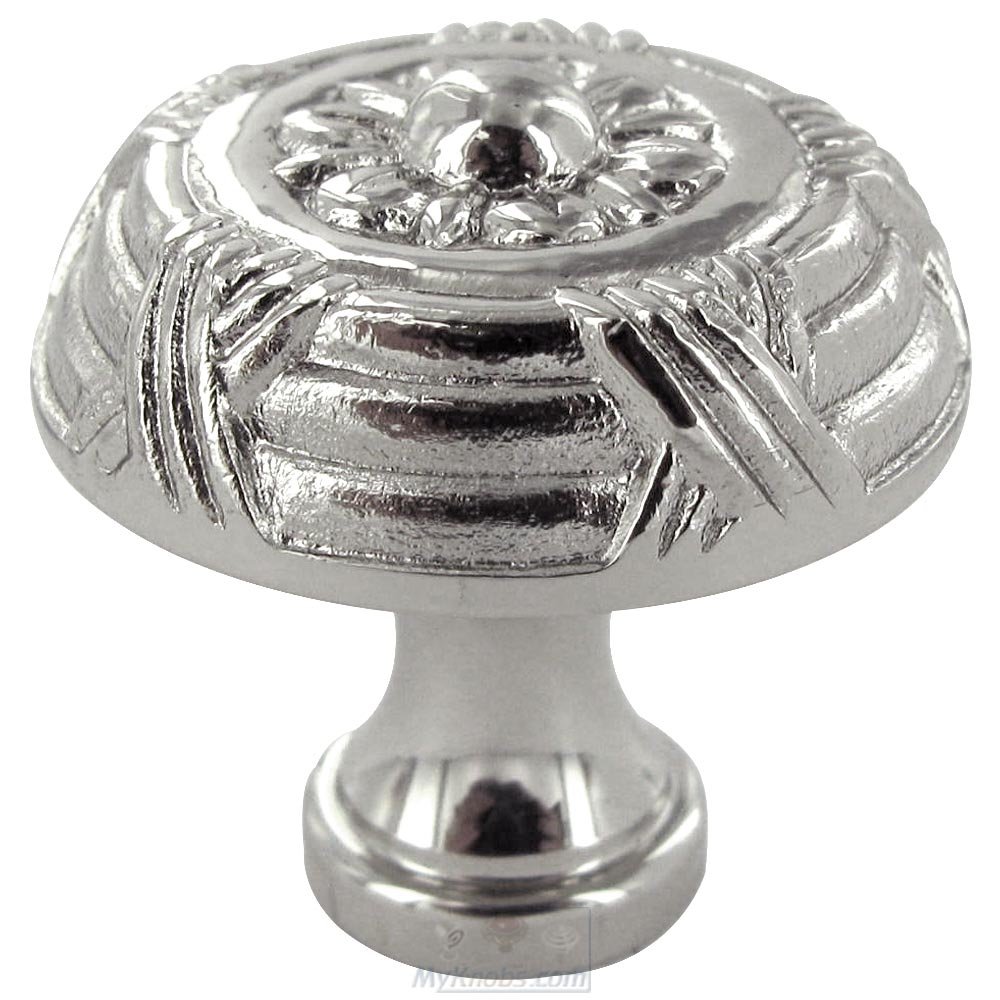 Small Crosses and Petals Knob in Polished Nickel