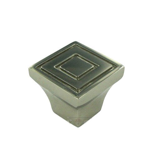 7/8" Contemporary Square Knob In Polished Nickel
