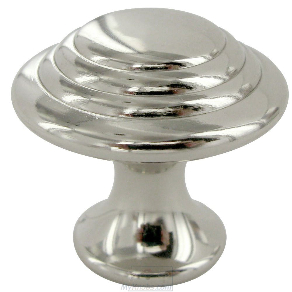 1 1/4" Diameter Step Up Beauty Knob in Polished Nickel