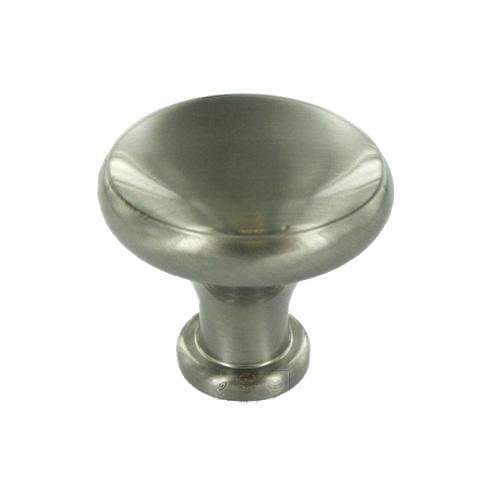 1 1/4" Solid Knob with Flat Edge in Satin Nickel