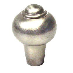 1" Solid Round Knob with Tip in Satin Nickel