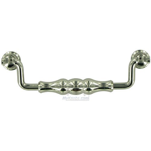 5" Centers Beaded Hanging Pull In Polished Nickel